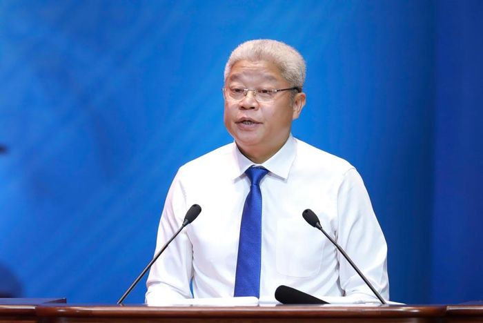Ông Nguyễn Mạnh Khương - Thứ trưởng Bộ Nội vụ trao đổi tại chương trình. Ảnh: Quang Vinh