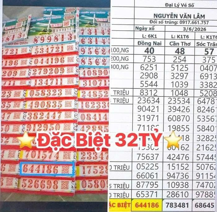  Đại lý vé số Nguyễn Văn Lâm là nơi bán ra 16 vé trúng độc đắc hôm 3/6. Ảnh: Đại lý vé số Nguyễn Văn Lâm. 