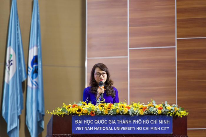  GS.TS Nguyễn Thị Thanh Mai, Giám đốc Đại học Quốc gia TP.HCM. Ảnh: Thái An. 