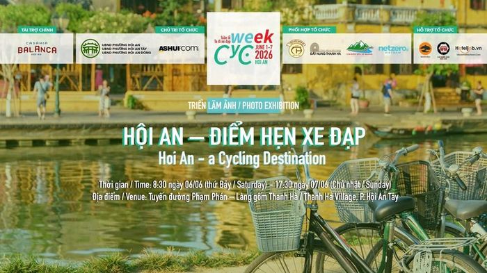 Trong khuôn khổ sự kiện sẽ có Triển lãm ảnh chuyên đề “Hội An - Điểm hẹn xe đạp” diễn ra vào ngày 6 - 7.6. tại tuyến đường Phạm Phán - Làng gốm Thanh Hà. Ảnh: BTC