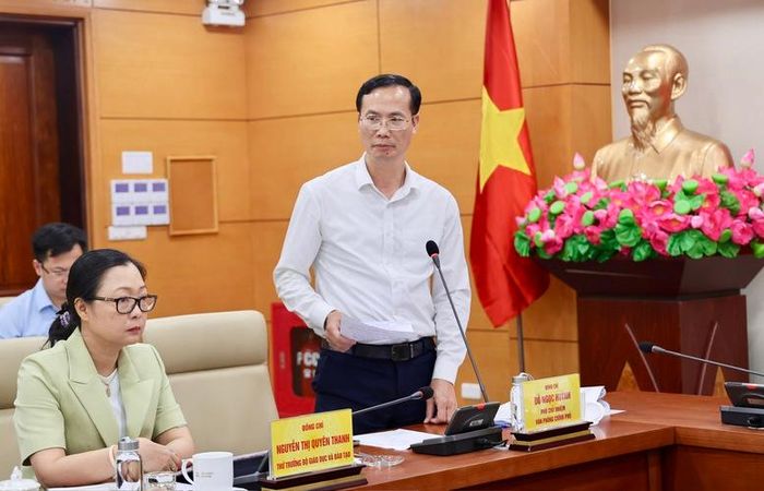 Đồng chí Đỗ Ngọc Huỳnh, Phó Chủ nhiệm Văn phòng Chính phủ phát biểu - Ảnh: VGP/Thu Sa