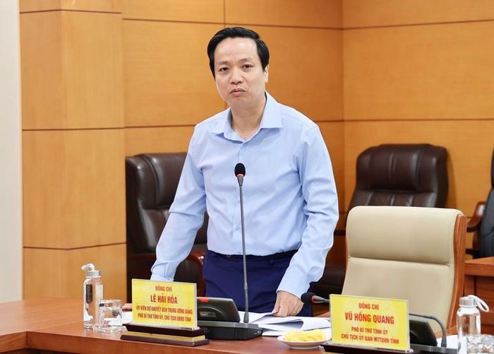 Chủ tịch UBND tỉnh Cao Bằng Lê Hải Hòa phát biểu - Ảnh: VGP/Thu Sa
