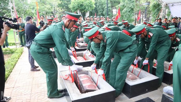 Hài cốt các liệt sĩ được an táng tại Nghĩa trang Liệt sĩ tỉnh Đắk Lắk.