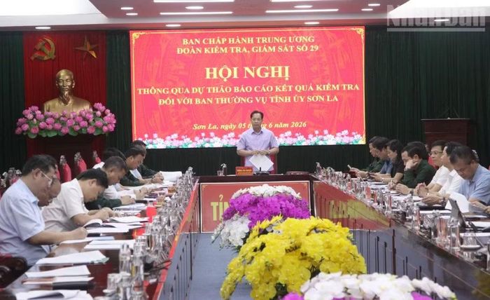 Hội nghị thông qua dự thảo báo cáo kết quả kiểm tra đợt 2 của Bộ Chính trị, Ban Bí thư đối với Ban Thường vụ Tỉnh ủy Sơn La.