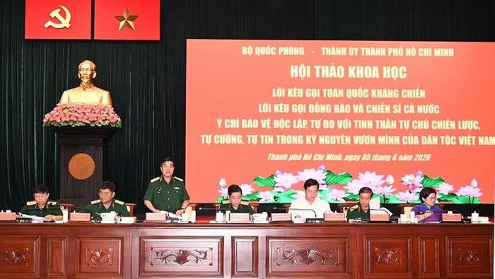 Đoàn Chủ tịch Hội thảo. (Ảnh: Quốc Thanh)