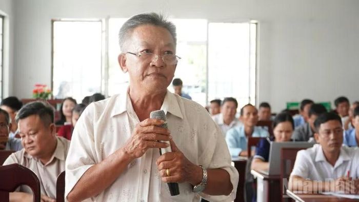Cử tri Trần Văn Thảnh, ngụ ấp 2, xã Vị Thanh 1 kiến nghị.