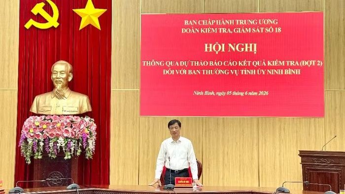 Đồng chí Nguyễn Duy Ngọc, Ủy viên Bộ Chính trị, Bí thư Trung ương Đảng, Trưởng ban Tổ chức Trung ương phát biểu tại hội nghị.