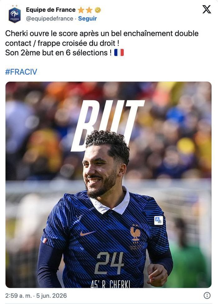 Ngôi sao của Man City Rayan Cherki ghi bàn mở tỉ số trận đấu