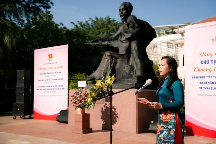 Bà Nguyễn Thanh Xuân, Phó Bí thư Đảng ủy UBND TPHCM, phát biểu tại chương trình