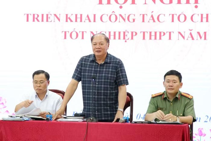 Giám đốc Sở GD&amp;ĐT Bắc Ninh Tạ Việt Hùng thông tin về công tác tổ chức kỳ thi.