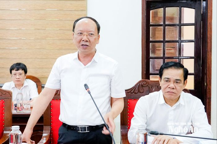 Đồng chí Bùi Thanh An - Ủy viên Ban Thường vụ Tỉnh ủy, Phó Chủ tịch Thường trực UBND tỉnh phát biểu. Ảnh: Phạm Bằng