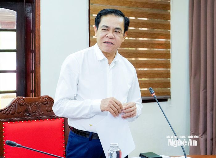 Đồng chí Võ Trọng Hải - Phó Bí thư Tỉnh ủy, Chủ tịch UBND tỉnh phát biểu. Ảnh: Phạm Bằng