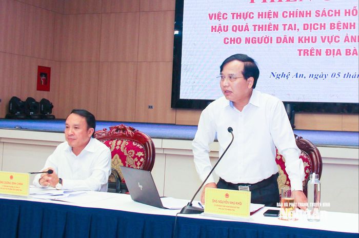 Đồng chí Nguyễn Như Khôi - Ủy viên Ban Chấp hành Đảng bộ tỉnh, Phó Chủ tịch HĐND tỉnh điều hành phiên giải trình. Ảnh: Mai Hoa