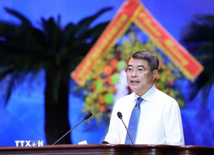Thủ tướng Lê Minh Hưng phát biểu. (Ảnh: Tuấn Anh/TTXVN)