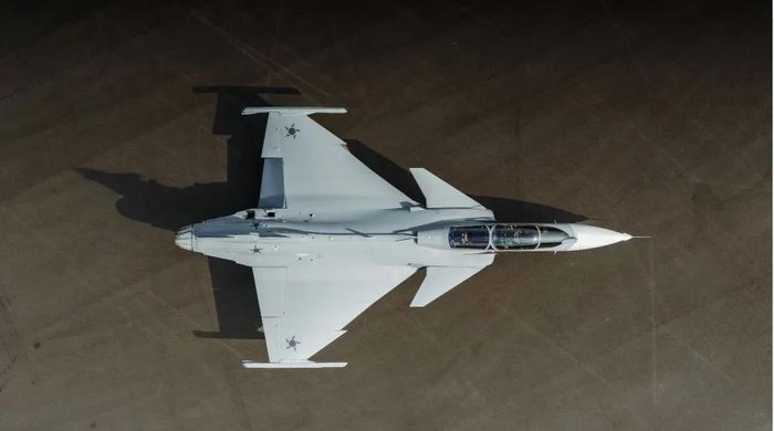 Hình ảnh tiêm kích 2 chỗ Gripen F. Ảnh: Saab