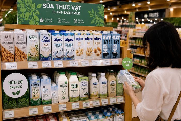 Các sản phẩm sữa thực vật, sữa hữu cơ đang là xu hướng được người tiêu dùng ưa chuộng.