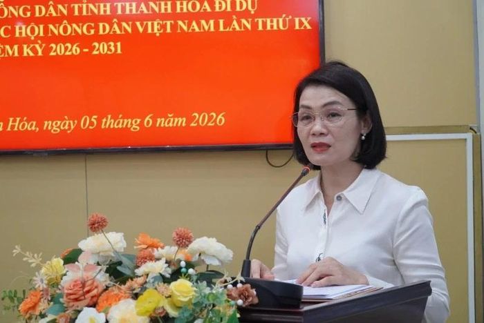 Đồng chí Đỗ Thị Toán, Ủy viên Ban Thường vụ Tỉnh ủy, Phó Chủ tịch Thường trực Ủy ban MTTQ tỉnh phát biểu giao nhiệm vụ tại buổi gặp mặt.