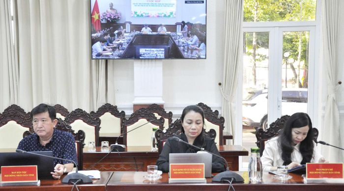 Đại biểu dự họp tại điểm cầu tỉnh An Giang.