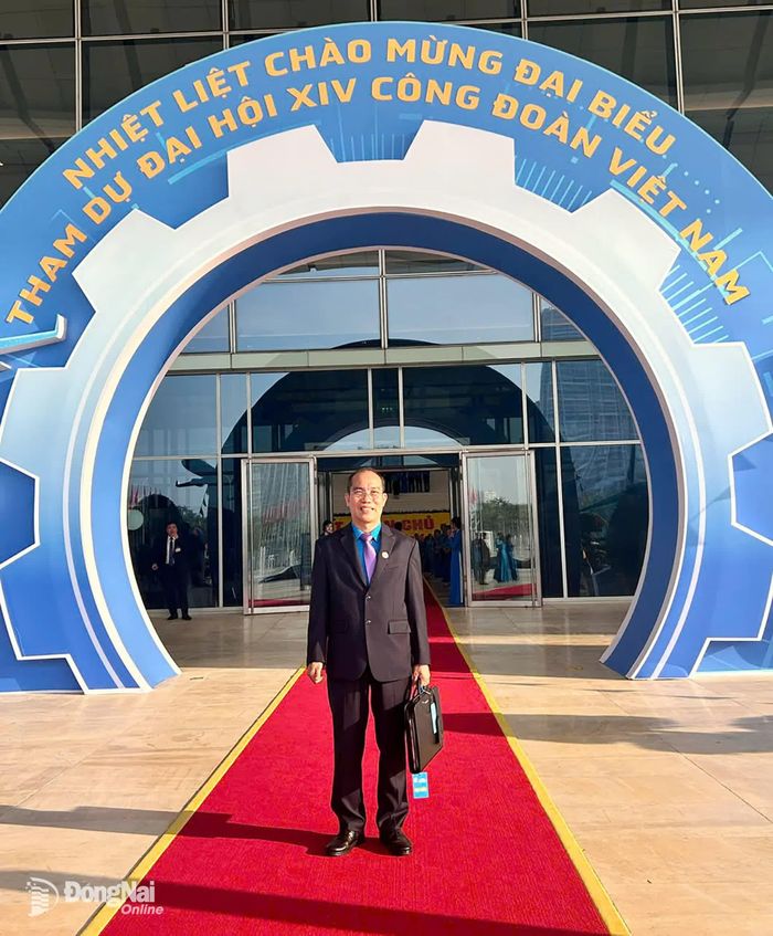 Ông Đinh Sỹ Phúc, Ủy viên Ban Chấp hành Liên đoàn Lao động thành phố Đồng Nai, Chủ tịch Công đoàn cơ sở Công ty cổ phần TKG Taekwang Vina. Ảnh: CĐCC