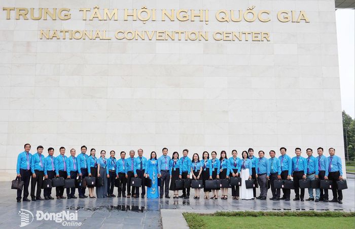 Đoàn đại biểu thành phố Đồng Nai tham dự Đại hội XIV Công đoàn Việt Nam. Ảnh: CĐCC