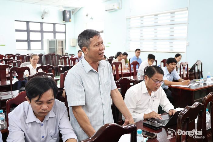 Đại biểu đóng góp ý kiến tại hội nghị. Ảnh: Đức Dũng