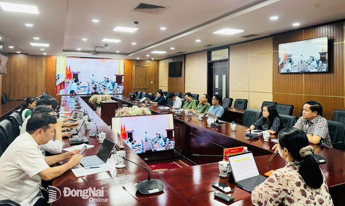 Các đại biểu dự cuộc họp tại điểm cầu Đồng Nai. Ảnh: Hạnh Dung