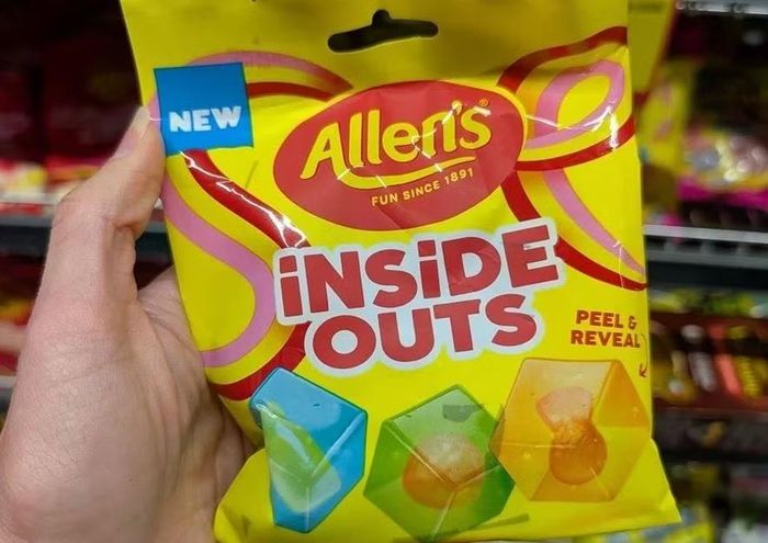  Sản phẩm kẹo Allen’s iNSiDE OUTS 130 g đang bị thu hồi tại Australia. Ảnh: Kati Keksi/Znews 