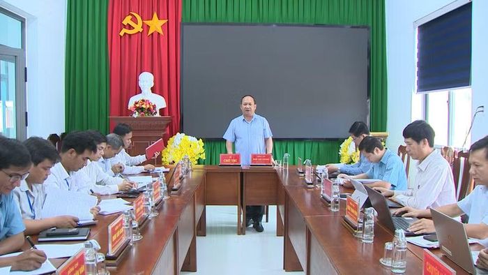  Quang cảnh buổi làm việc. Ảnh: Trung Nghĩa 