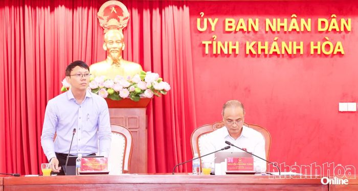 Đồng chí Nguyễn Thanh Hà phát biểu tại buổi làm việc.