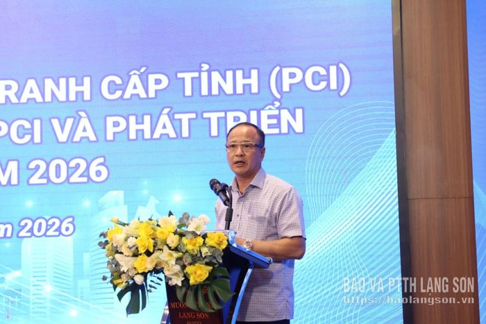 Lãnh đạo Cục Hải quan khu vực VI phát biểu tại hội nghị