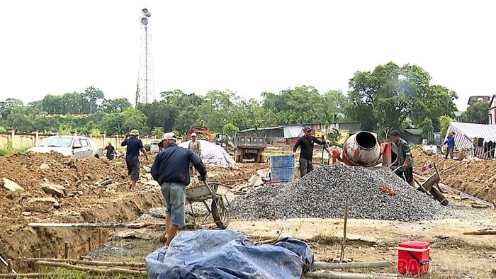Xã Trấn Yên hoàn thiện hạ tầng dự án chỉnh trang khu dân cư để đưa vào đấu giá trong năm nay.