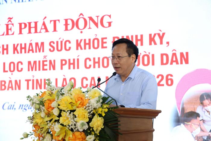 Thứ trưởng Bộ Y tế Lê Đức Luận phát biểu tại Lễ phát động.