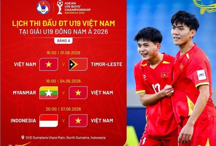 U19 Việt Nam đang dẫn đầu bảng A.