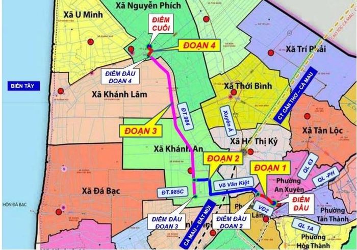 Bản đồ hướng tuyến dự án. (Ảnh chụp từ văn bản).