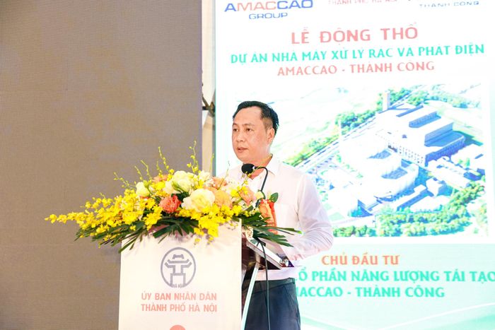 Ông Phạm Trung Kiên, Thành viên Hội đồng quản trị, Phó tổng giám đốc Tập đoàn AMACCAO, kiêm Tổng giám đốc Dự án Nhà máy xử lý rác và phát điện AMACCAO - Thành Công.