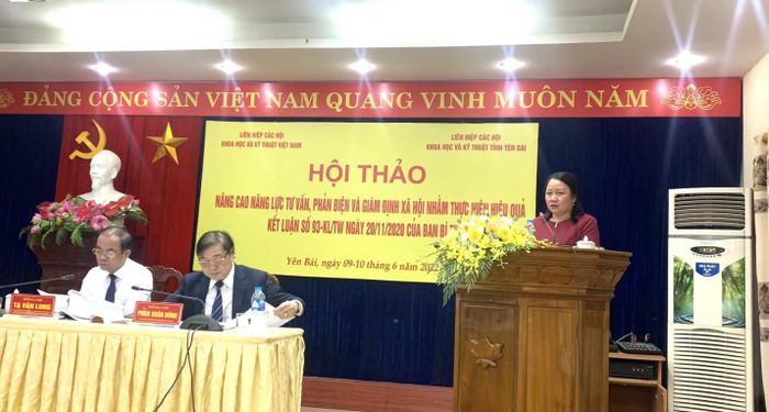 Hội thảo Nâng cao năng lực tư vấn, phản biện và giám định xã hôịdo LHHVN phối hợp với LHH địa phương tổ chức