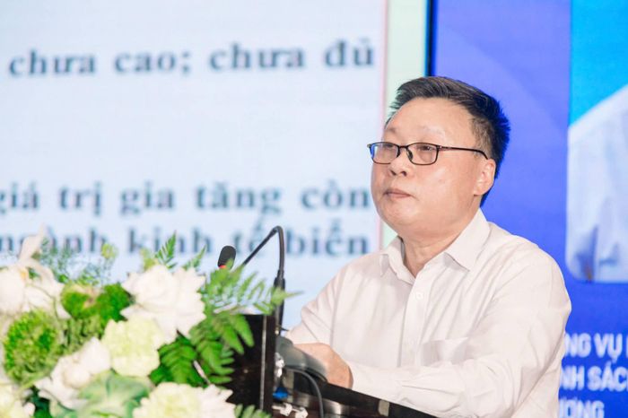  TS. Vũ Mạnh Hùng, Vụ trưởng Vụ Kinh tế ngành (Ban Chính sách, Chiến lược Trung ương) đề xuất các giải pháp phát triển kinh tế biển bền vững. 
