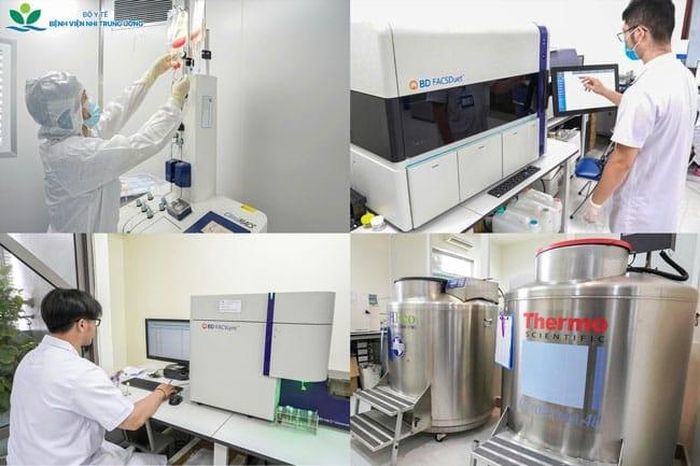 Hệ thống xử lý, lưu trữ tế bào gốc hiện đại tại Trung tâm Y học tái tạo và Trị liệu tế bào. Ảnh: BVCC