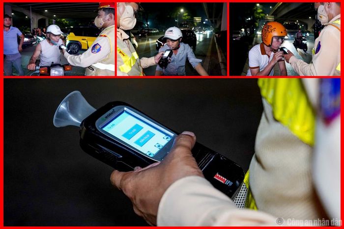  Tất cả các trường hợp có biểu hiện nghi vấn đều được tổ công tác dừng phương tiện, kiểm tra nồng độ cồn theo quy định. 