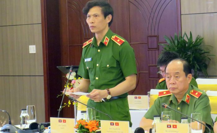 Thiếu tướng Ngô Thanh Bình, Cục trưởng Cục CSĐT phạm về ma túy - Bộ Công an Việt Nam, phát biểu khai mạc hội nghị.