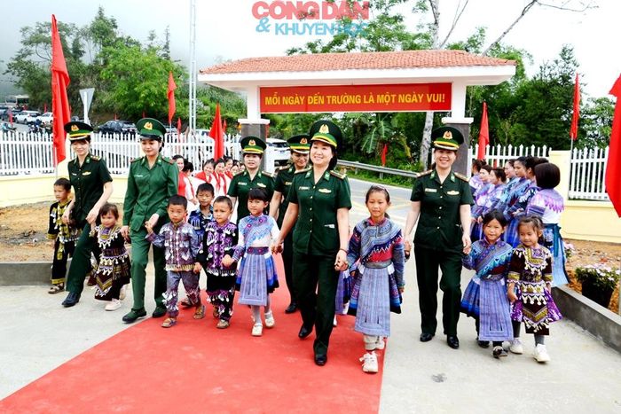 Mỗi ngày đến trường là một ngày vui. Ảnh: Quốc Hồng