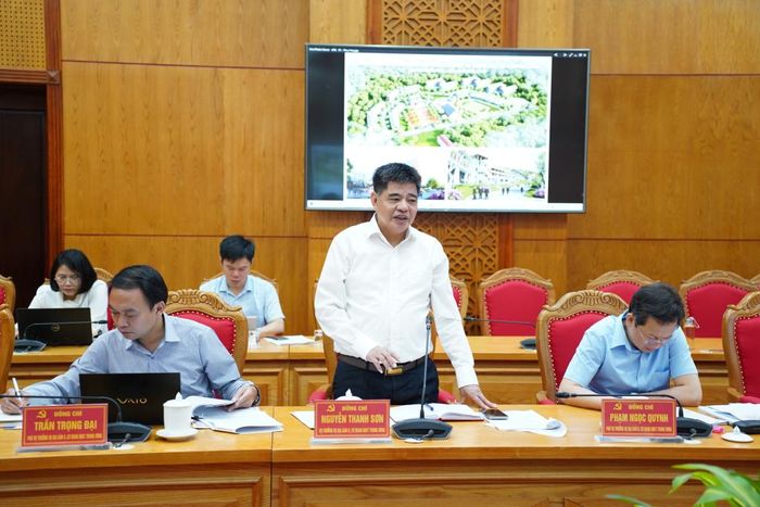 Đồng chí Nguyễn Thanh Sơn, Vụ trưởng Vụ Địa bàn II, Cơ quan Ủy ban Kiểm tra Trung ương kết luận buổi làm việc.