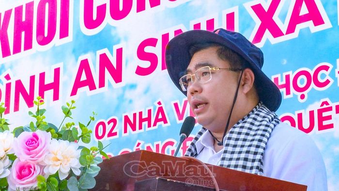 Phó Chủ tịch Hội Doanh nhân trẻ Thành phố Hồ Chí Minh Phan Tấn Đạt chia sẻ về ý nghĩa của chương trình “Hành trình Sức khỏe xanh - Chắp cánh ước mơ”.