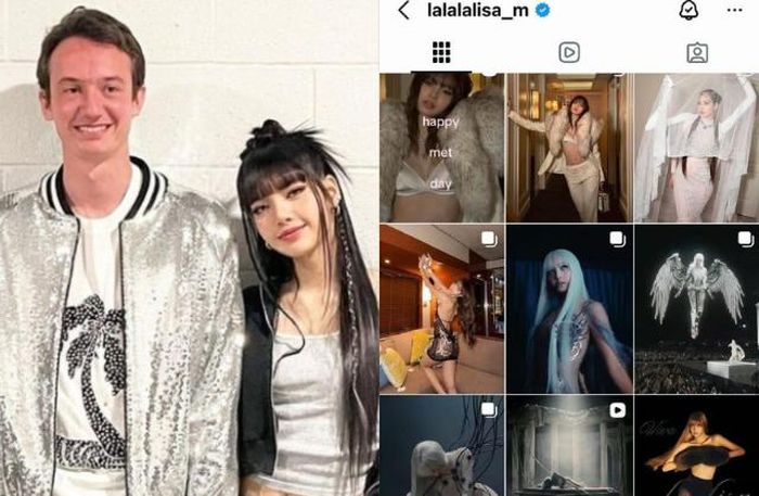Báo giới và netizen xứ tỷ dân phát hiện Frédéric Arnault đã không còn nhấn like các bài đăng của Lisa từ đầu tháng 4, nghi đây thời điểm cặp đôi chính thức tan vỡ. Ảnh: X.