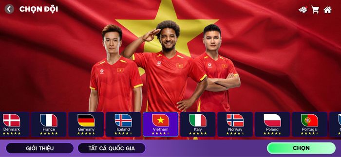 Đội tuyển Việt Nam trong chế độ Giải Vô địch thế giới của FC Mobile.