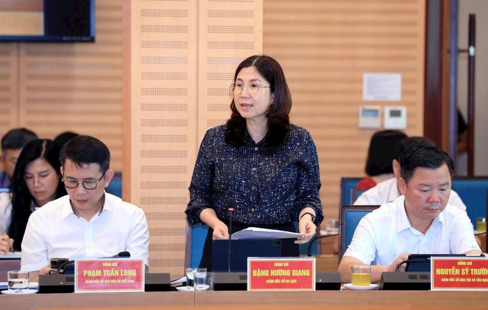 Giám đốc Sở Du lịch Hà Nội Đặng Hương Giang phát biểu. Ảnh: Đình Hiệp