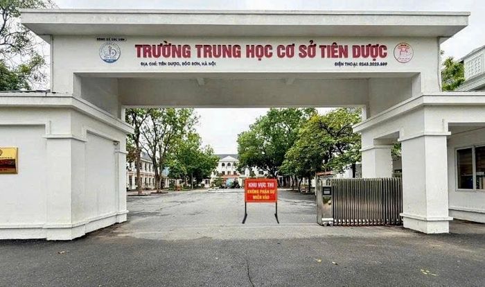 Trường THCS Tiên Dược là một trong 3 điểm thi tốt nghiệp THPT năm 2026 tại xã Sóc Sơn. Ảnh: Tùng Nguyễn.