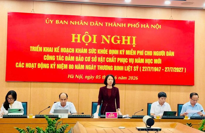 Phó Chủ tịch UBND thành phố Hà Nội Vũ Thu Hà chủ trì Hội nghị. Ảnh: Mai Hoa