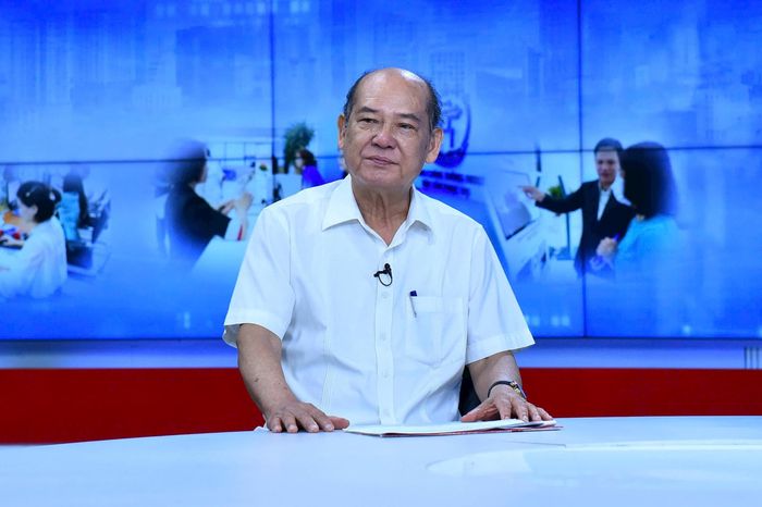 Ông Nguyễn Đức Hà, nguyên Vụ trưởng Vụ Cơ sở Đảng, Ban Tổ chức Trung ương trao đổi tại Chương trình. Ảnh: Phan Anh