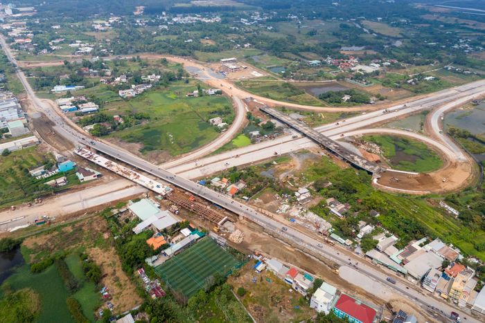  Vị trí nút giao Quốc lộ 50 với cao tốc Bến Lức - Long Thành. Ảnh: Quỳnh Danh. 